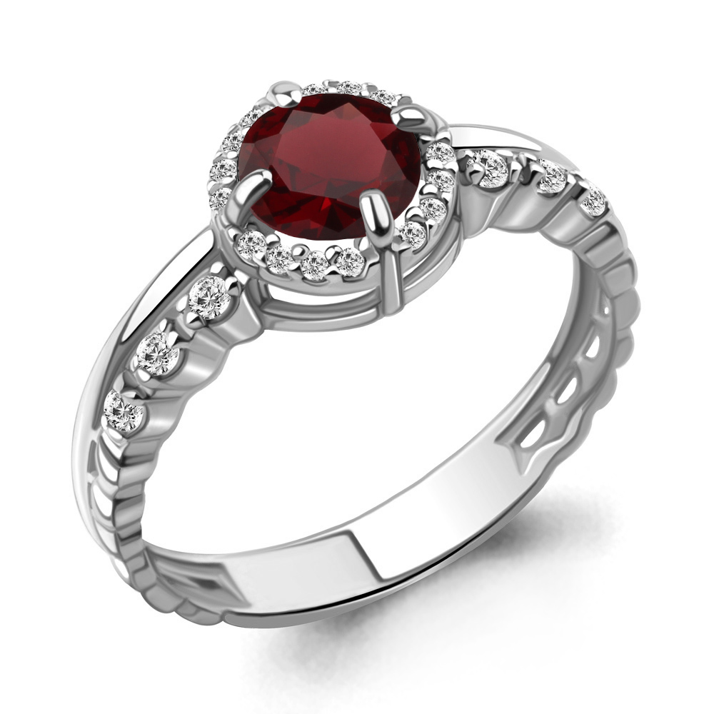 

Кольцо из серебра с гранатом Aquamarine Aquamarine 6449203А_925_р р, 6449203А_925_р
