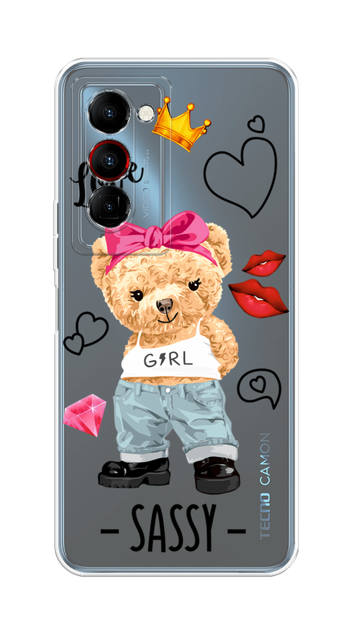 

Чехол на Tecno Camon 18 Premier "Sugar Mommy", Голубой;белый;розовый, 300850-6