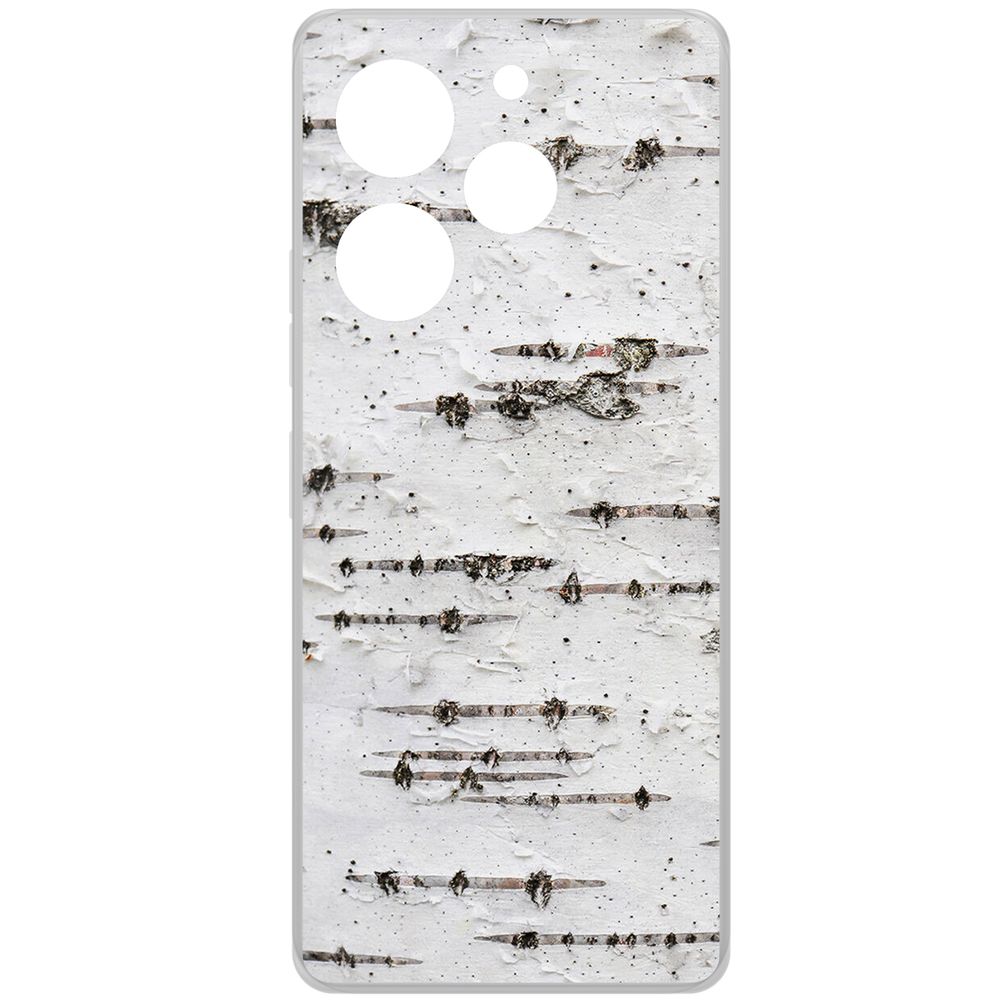 

Чехол-накладка Krutoff Clear Case Березка для TECNO Pova 6 Pro, Прозрачный