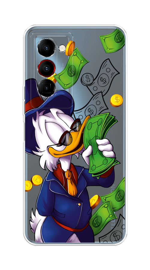 

Чехол на Tecno Camon 18 Premier "Scrooge McDuck with Money", Синий;зеленый;белый, 300850-6