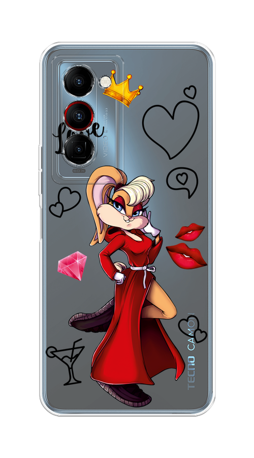 

Чехол на Tecno Camon 18 Premier "Rich Lola Bunny", Красный;бежевый;оранжевый, 300850-6