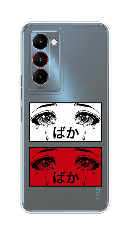 

Чехол на Tecno Camon 18 Premier "Красные глаза манга", Красный;белый;черный, 300850-4
