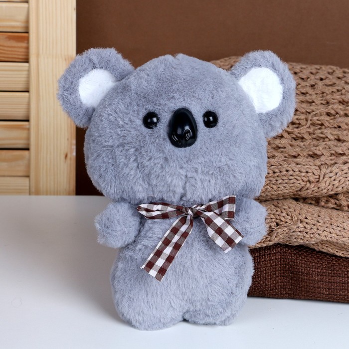 

Мягкая игрушка Коала с бантиком, 20 см, цвет серый