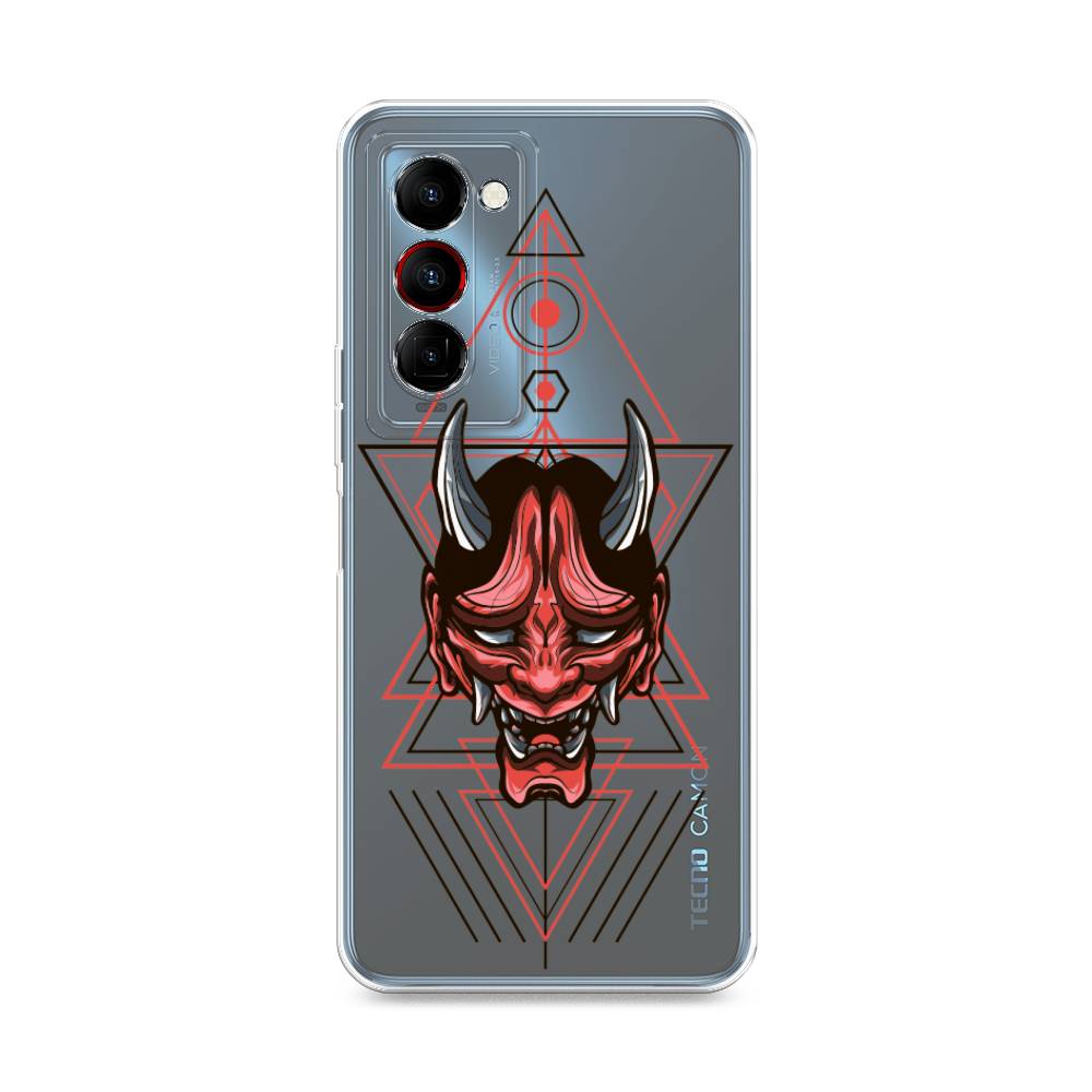 

Чехол на Tecno Camon 18 Premier "Hanya Oni mask", Серый;красный;черный, 300850-4