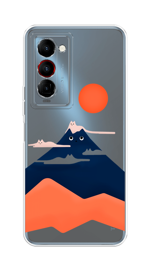 

Чехол на Tecno Camon 18 Premier "Кот-гора", Черный;оранжевый, 300850-4