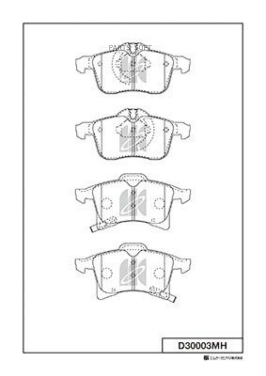 

D30003 колодки Дисковые Передние Opel Astra G 1.8I-2.2I/Tdi &16V 98> Kashiyama D30003MH, D30003MH