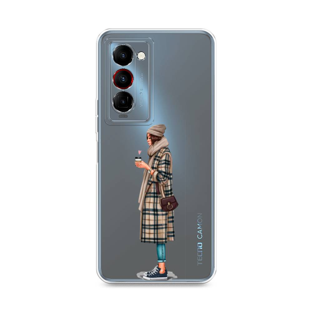 

Чехол на Tecno Camon 18 Premier "Утренний кофе", Коричневый;бежевый, 300850-6