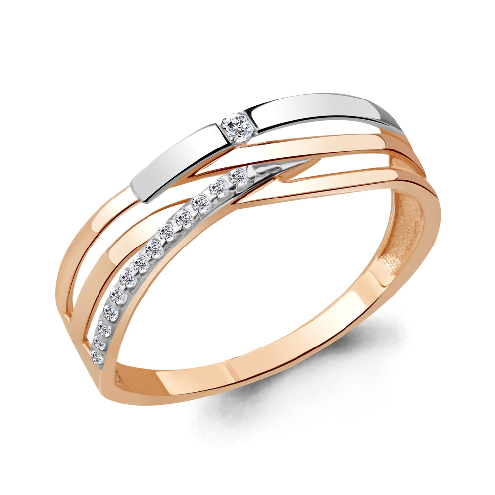 

Кольцо из красного золота с фианитом Aquamarine Aquamarine 64381А_585_кз р. 17, 64381А_585_кз