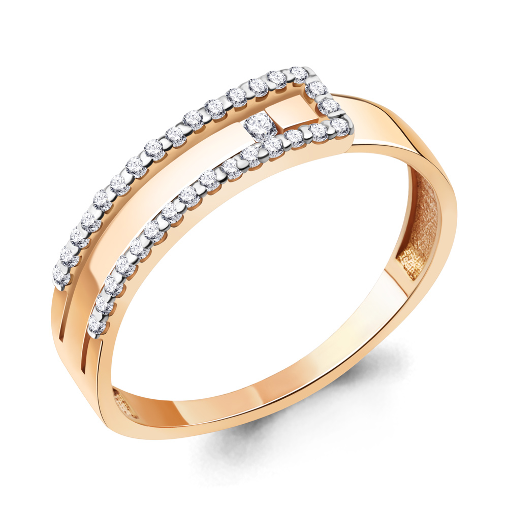 

Кольцо из красного золота с фианитом Aquamarine Aquamarine 64374А_585_кз р. 18, 64374А_585_кз