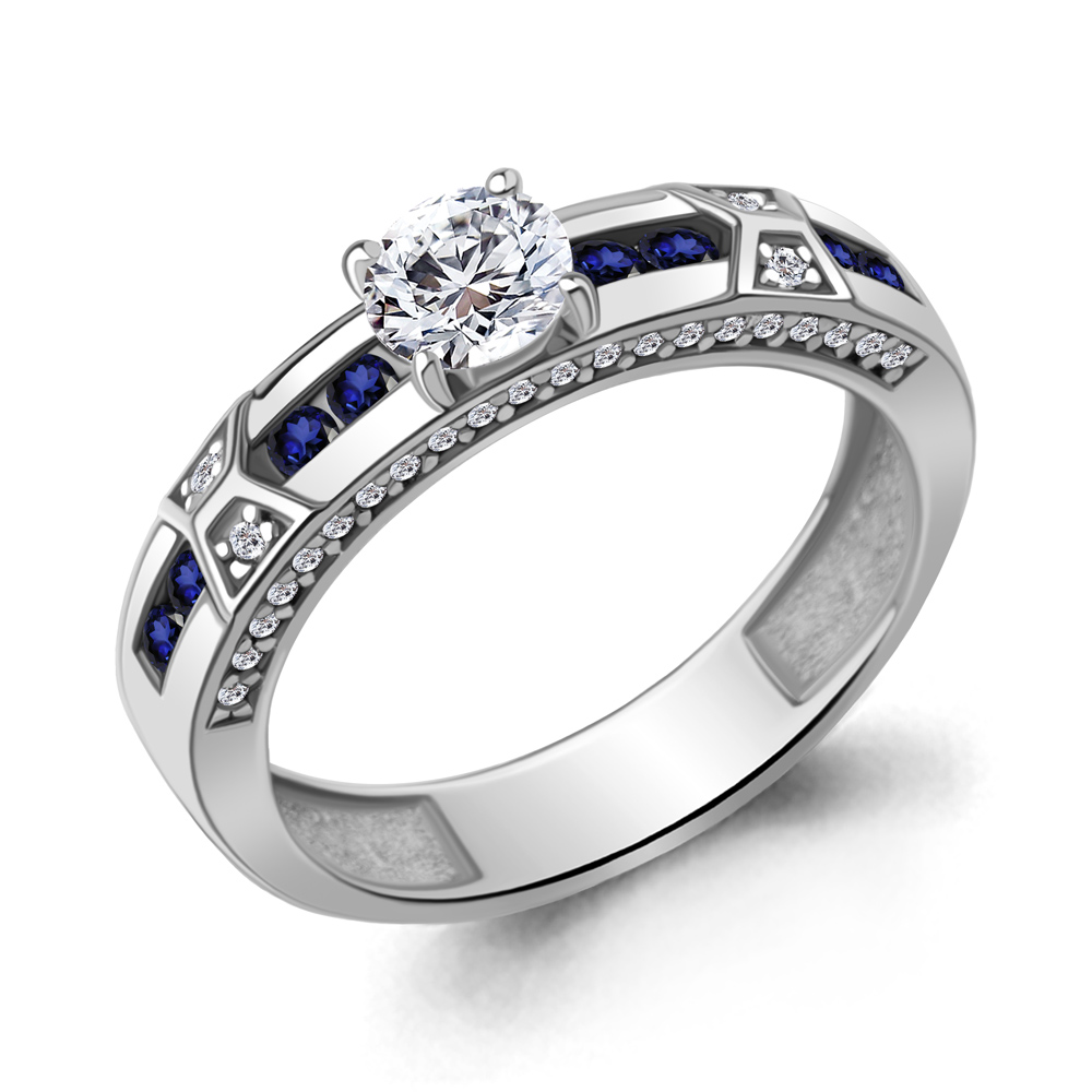 

Кольцо из серебра с фианитом Aquamarine Aquamarine 64199Б_925_р р. 18,5, 64199Б_925_р