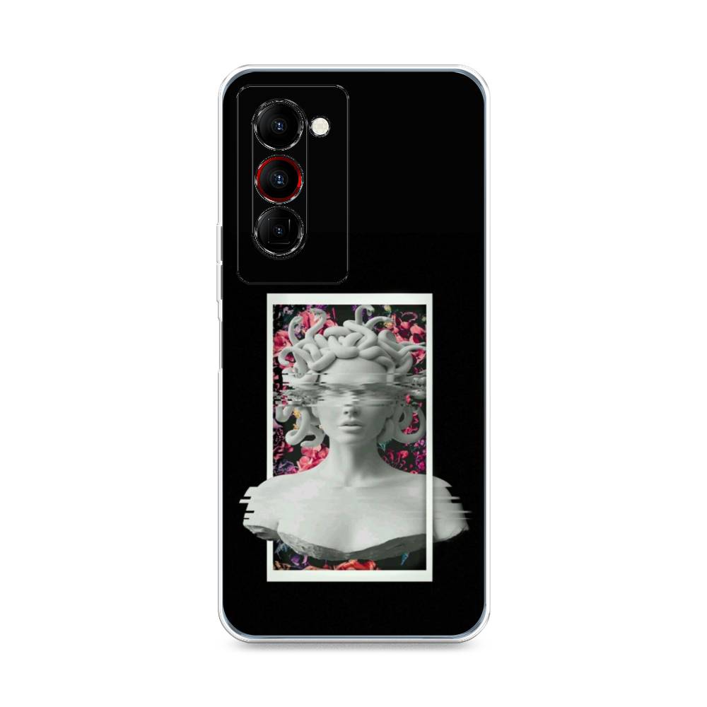 

Чехол на Tecno Camon 18 Premier "Web Punk Медуза Горгона", Черный;серый, 300850-6