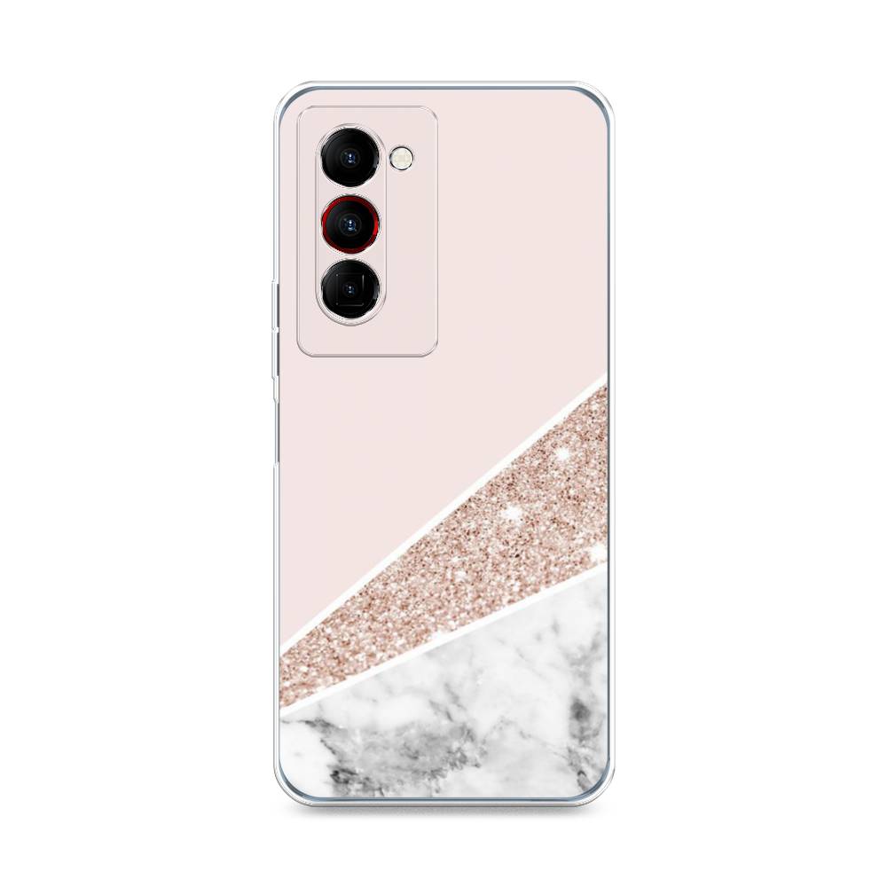 

Чехол на Tecno Camon 18 Premier "Блестящий розовый мрамор", 300850-3