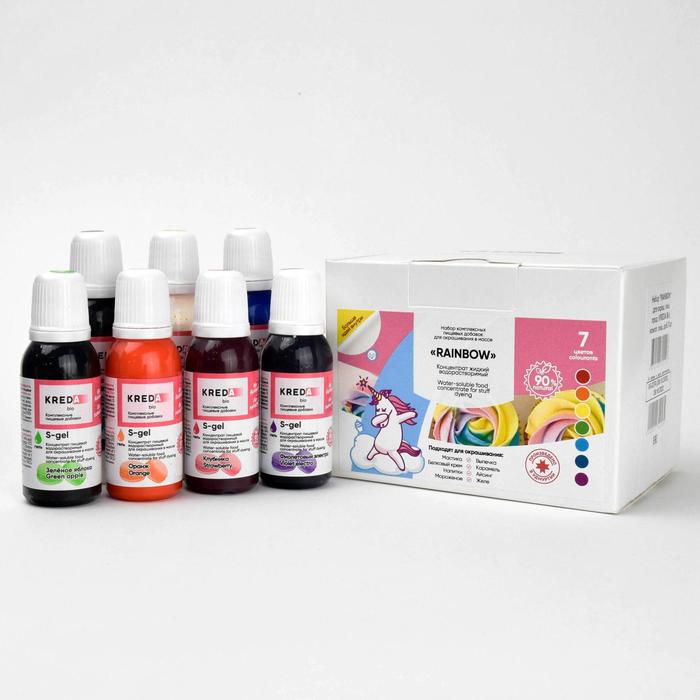 

Набор пищевых красителей «Rainbow Kreda Bio», 7 цветов