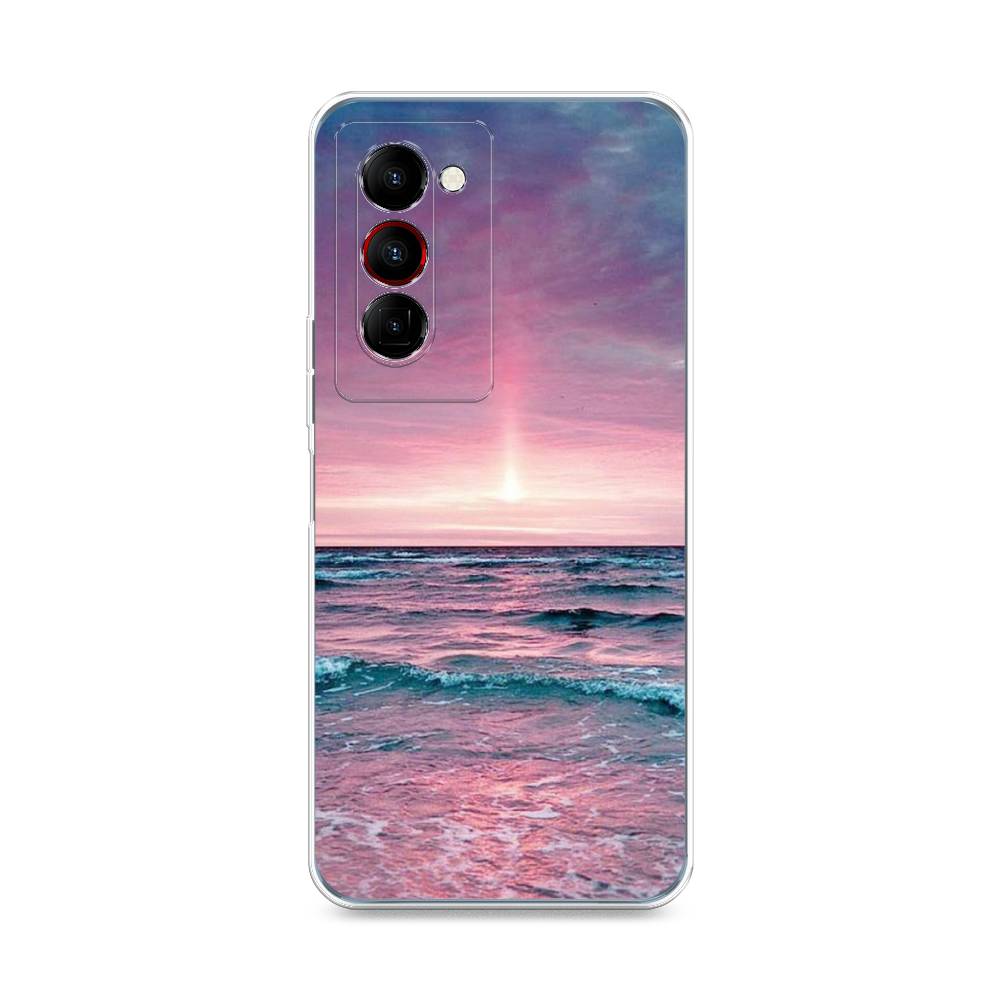 

Чехол на Tecno Camon 18 Premier "Восход 3", Розовый;голубой, 300850-2