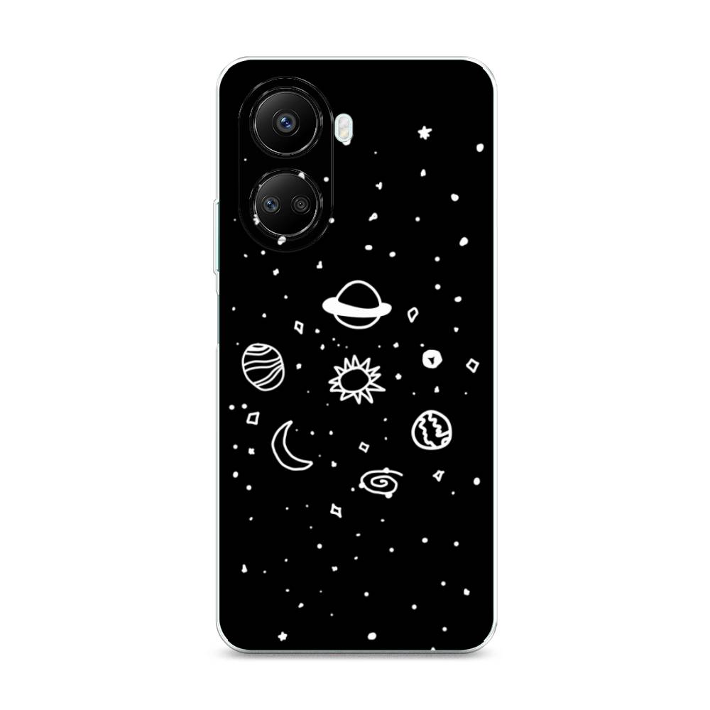 

Чехол для Huawei nova 10 SE "Дудл солнечной системы", Бежевый;серый, 6109650-2