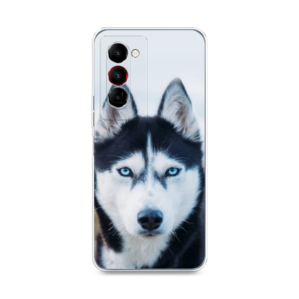 

Чехол на Tecno Camon 18 Premier "Хаски 2", Синий;белый, 300850-1