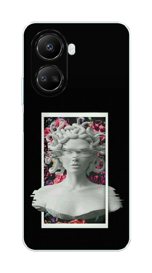 

Чехол на Huawei nova 10 SE "Web Punk Медуза Горгона", Черный;серый, 6109650-6