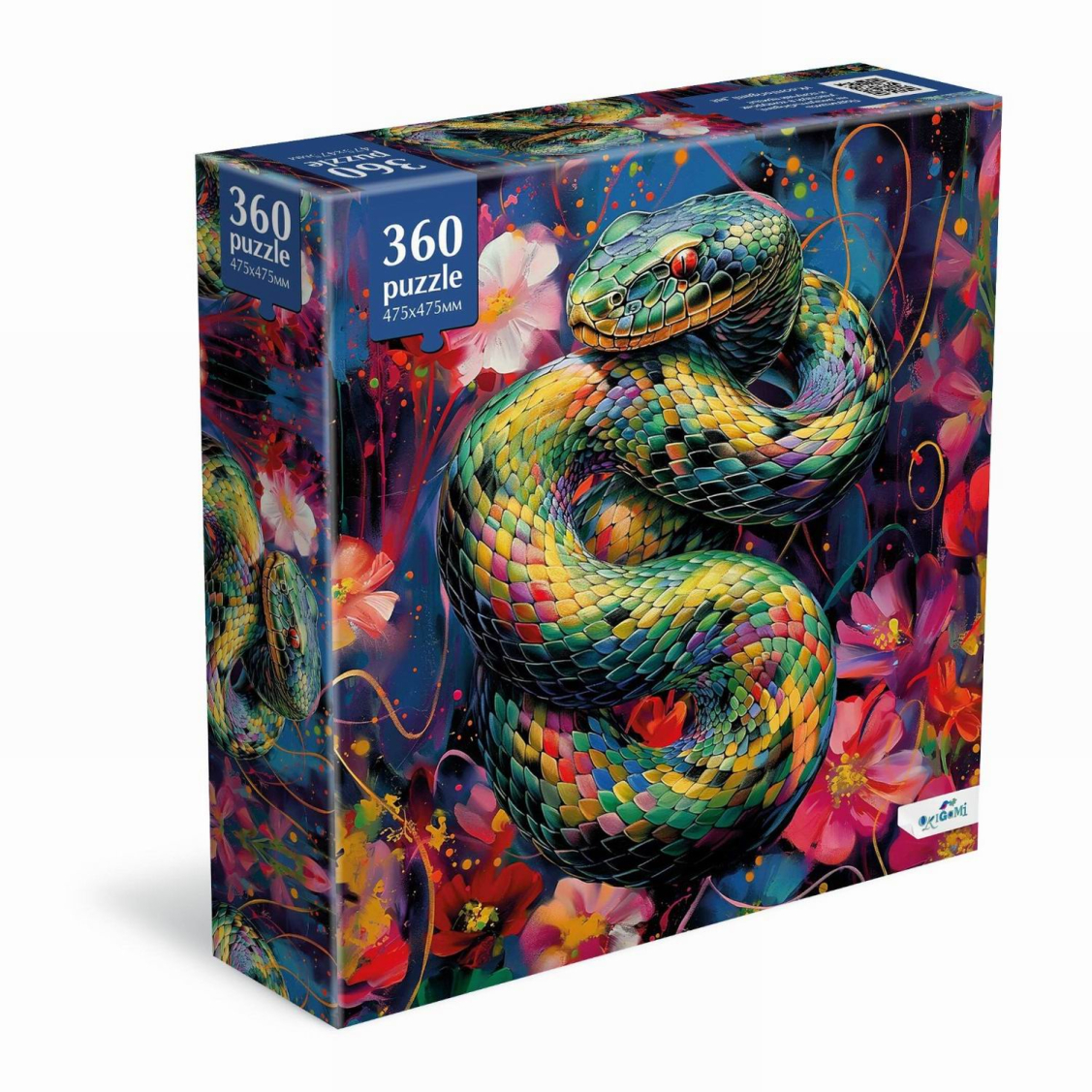 

Пазл Origami Новый год 2025 Год Змеи Зеленый питон 360эл. 09092, 09092
