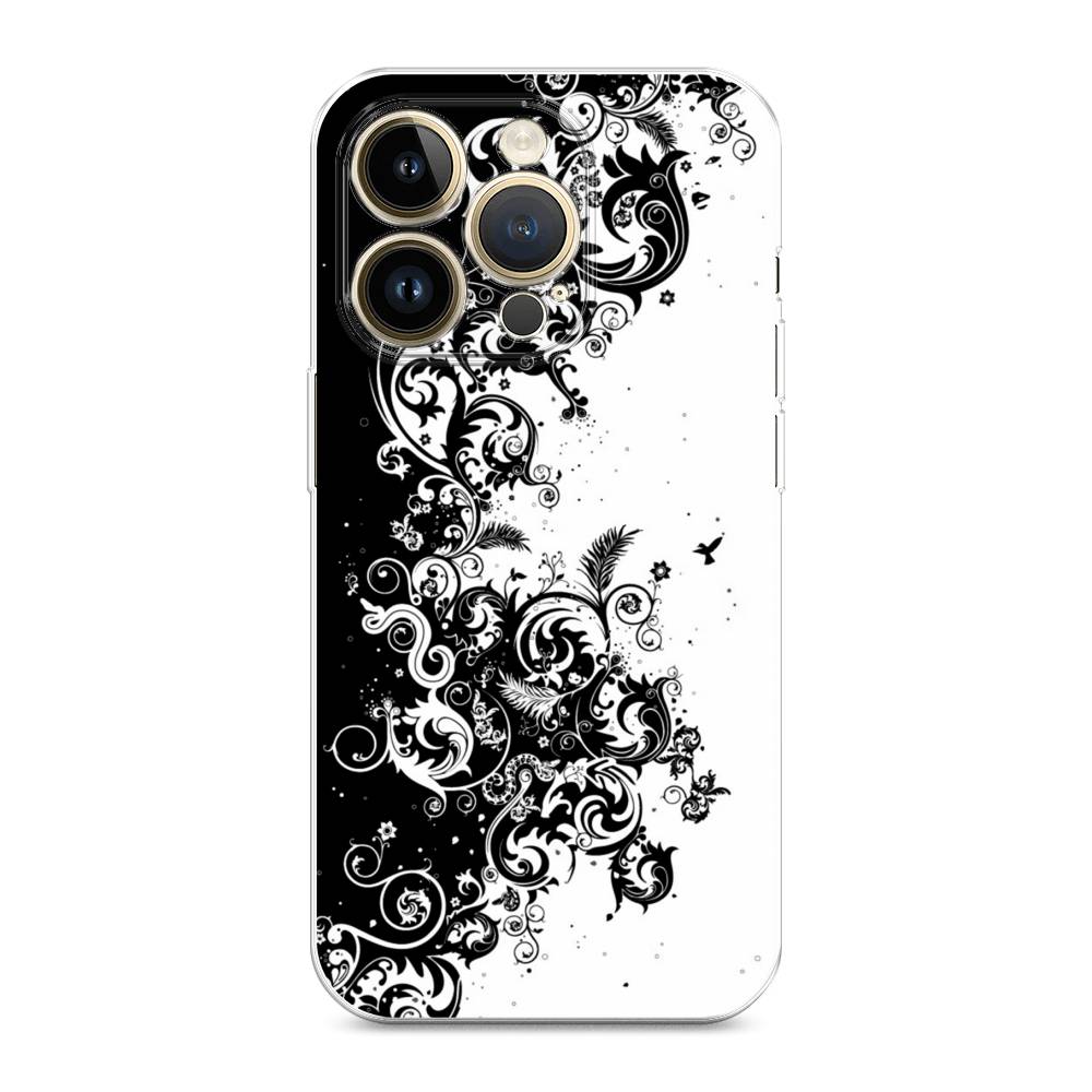 

Чехол на Apple iPhone 14 Pro Max "Черно белый узор", Белый;черный;серый, 15050-1
