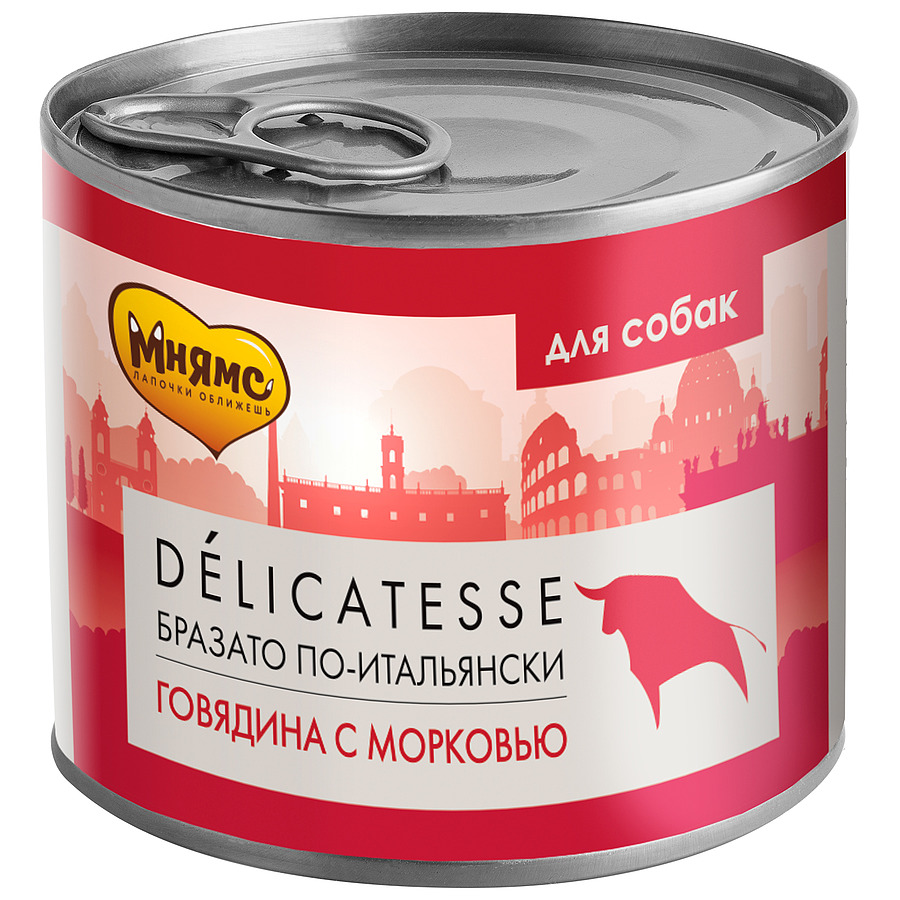 

Паштет Мнямс "Бразато по-итальянски" из говядины с морковью 200 г 6 шт
