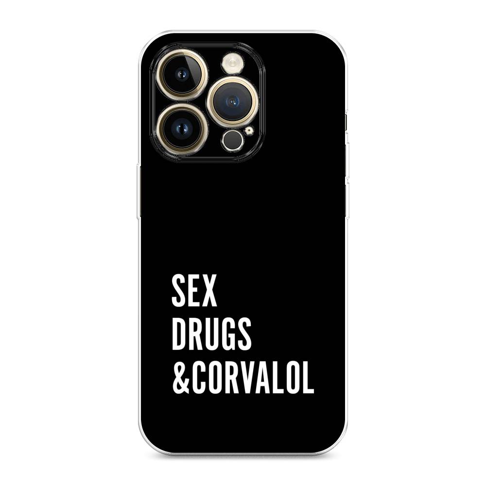 

Чехол на Apple iPhone 14 Pro Max "Corvalol", Черный;серый;белый, 15050-1