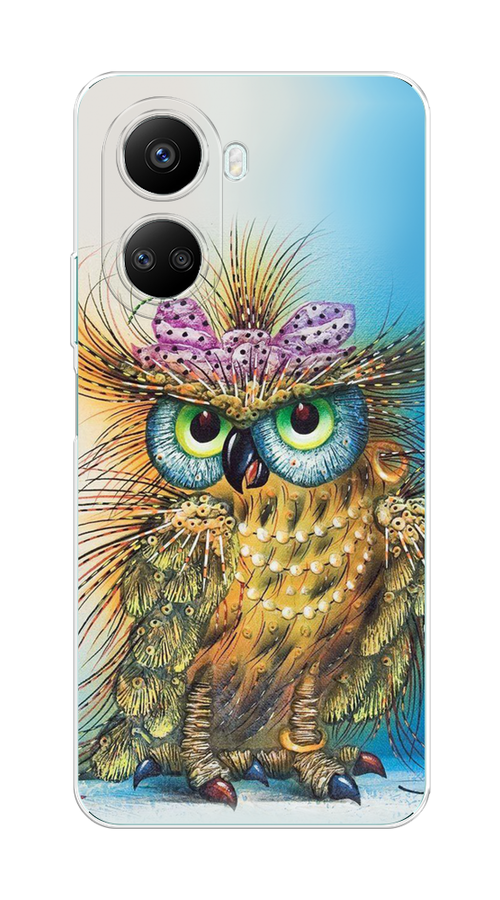 

Чехол на Huawei nova 10 SE "Модная сова", Коричневый;голубой, 6109650-1