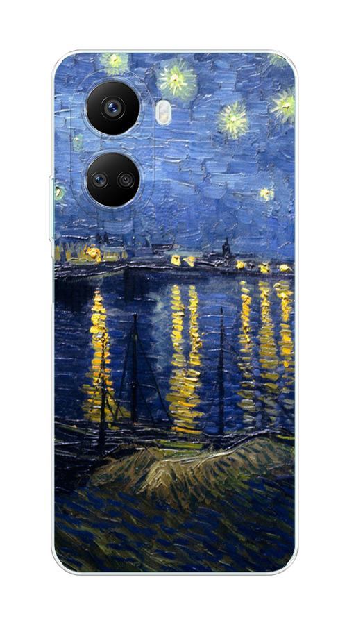 

Чехол на Huawei nova 10 SE "Звездная ночь над Роной", Синий;желтый, 6109650-4