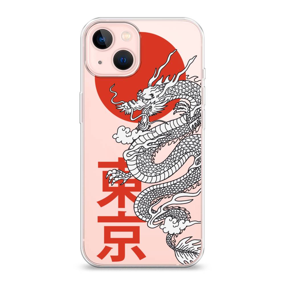 

Чехол на Apple iPhone 13 "Китайский дракон", Черный;красный;белый, 14250-1