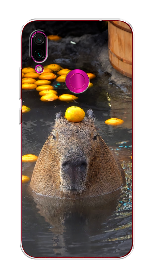

Чехол на Xiaomi Redmi Note 7 "Капибара отдыхает", Коричневый;оранжевый;серый, 34750-1