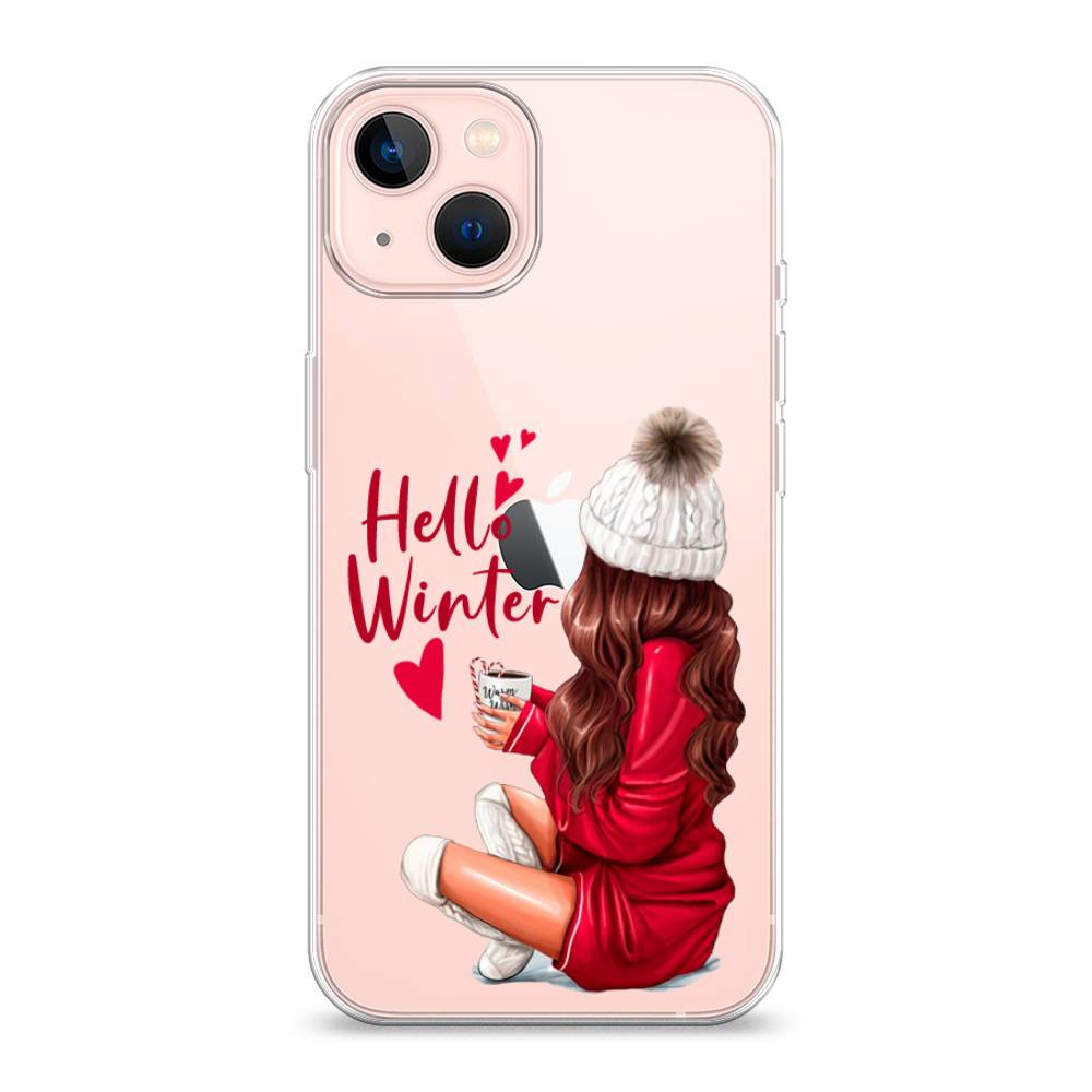 

Чехол для Apple iPhone 13 "Hello winter", Красный;белый;коричневый, 14250-5