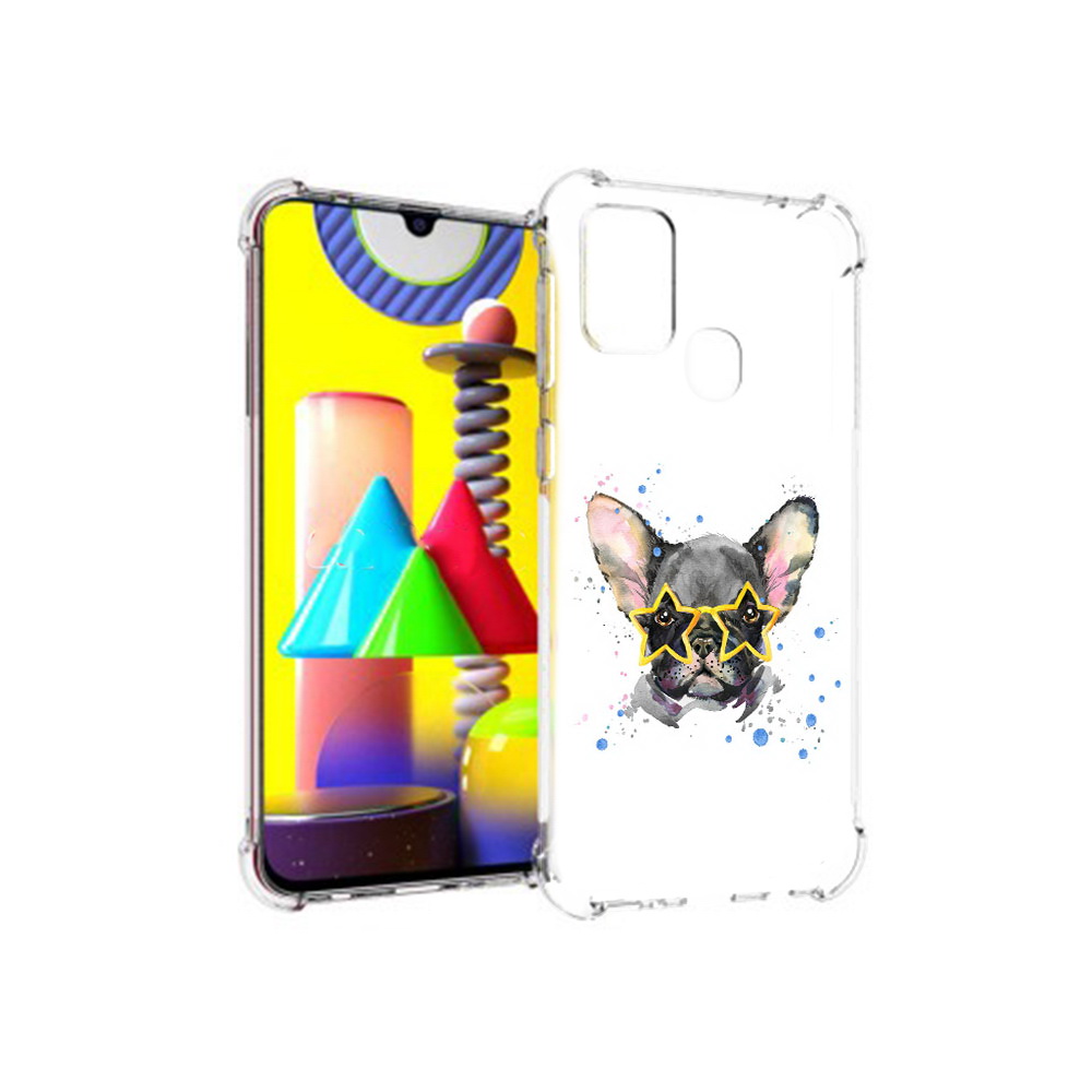 

Чехол MyPads Tocco для Samsung Galaxy M31 буля в очках (PT147019.488.252), Прозрачный, Tocco