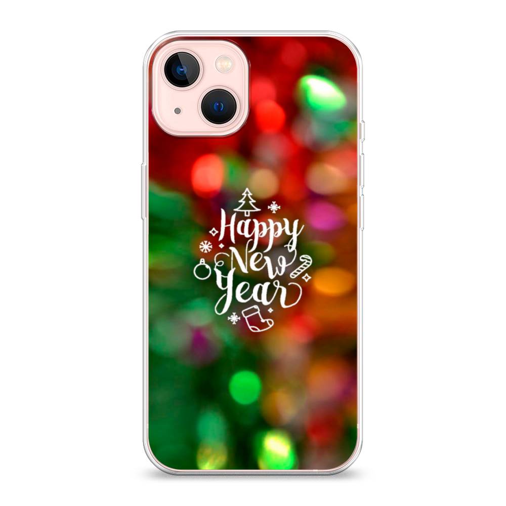 

Чехол для Apple iPhone 13 "Новый Год на елке", Зеленый;красный;желтый, 14250-5
