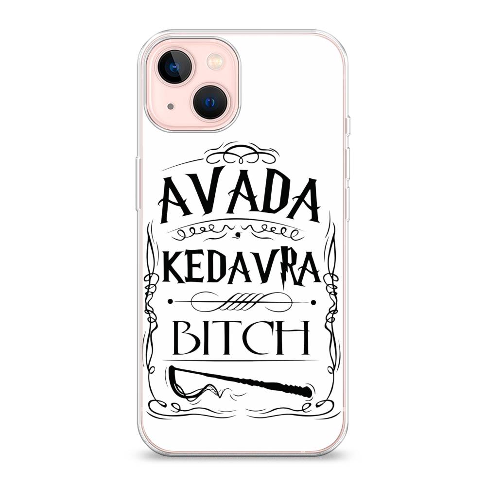 

Чехол на Apple iPhone 13 "Avada kedavra bitch", Белый;серый;черный, 14250-6