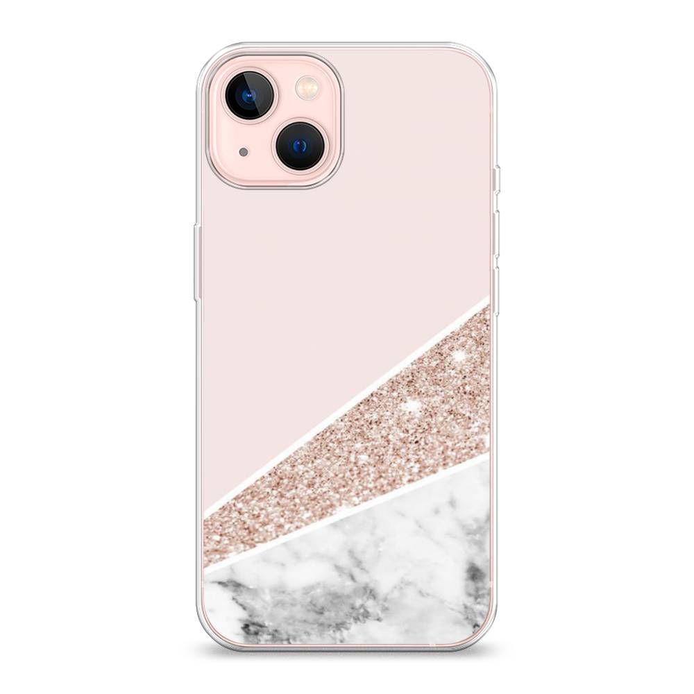 

Чехол для Apple iPhone 13 "Блестящий розовый мрамор", 14250-3