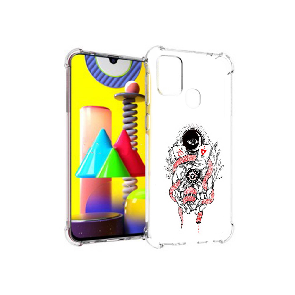 

Чехол MyPads Tocco для Samsung Galaxy M31 абстрация связанные руки (PT147019.488.213), Прозрачный, Tocco