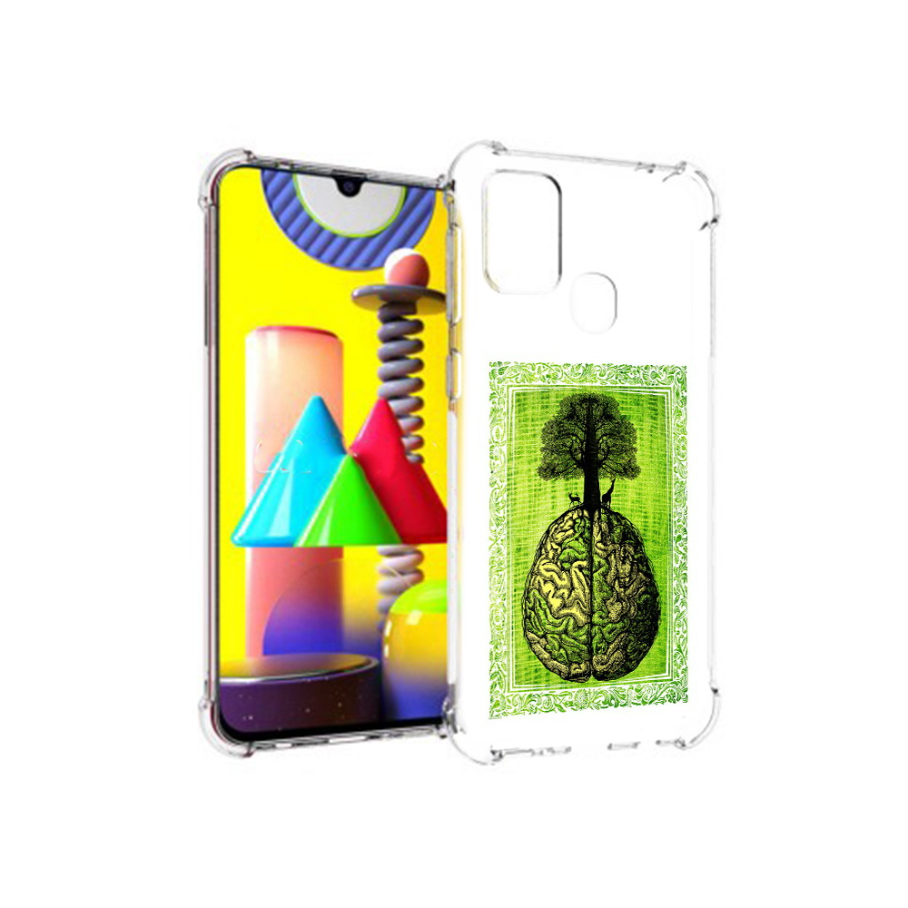 

Чехол MyPads Tocco для Samsung Galaxy M31 абстракция здоровый мозг (PT147019.488.211), Прозрачный, Tocco