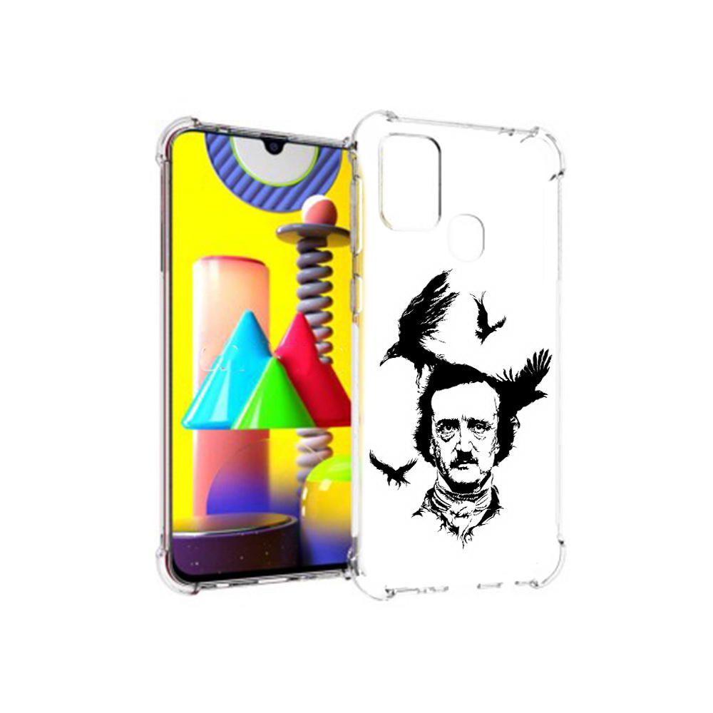 

Чехол MyPads Tocco для Samsung Galaxy M31 Эдгар Аллан черно белый (PT147019.488.204), Прозрачный, Tocco