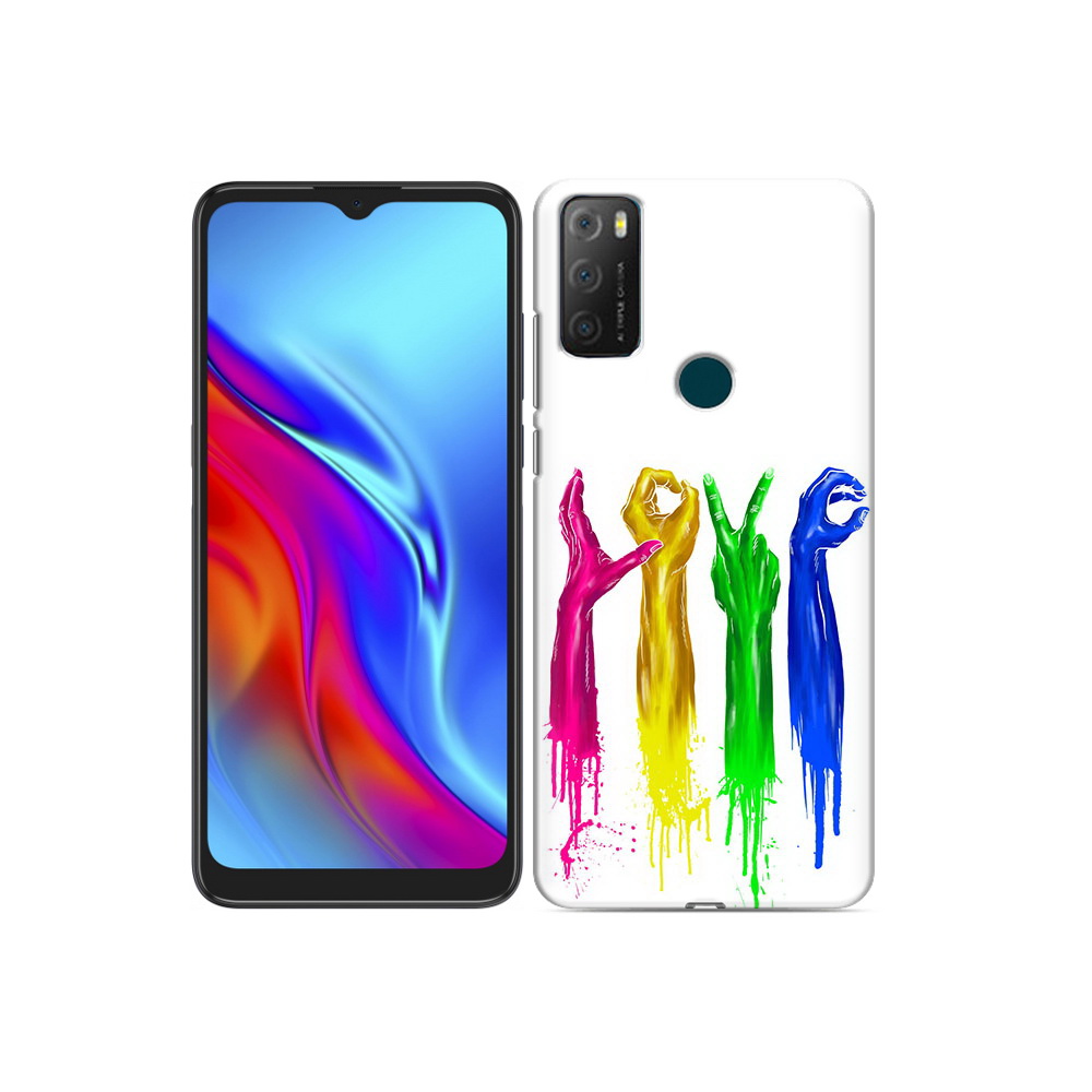 

Чехол MyPads Tocco для TCL 20e яркие руки love, Прозрачный, Tocco