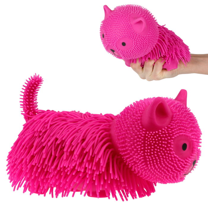 Игрушка-антистресс 1toy Йо-Ёжики, фиолетовый Кот, 20 см интерактивная игрушка 1toy робо пес фиолетовый