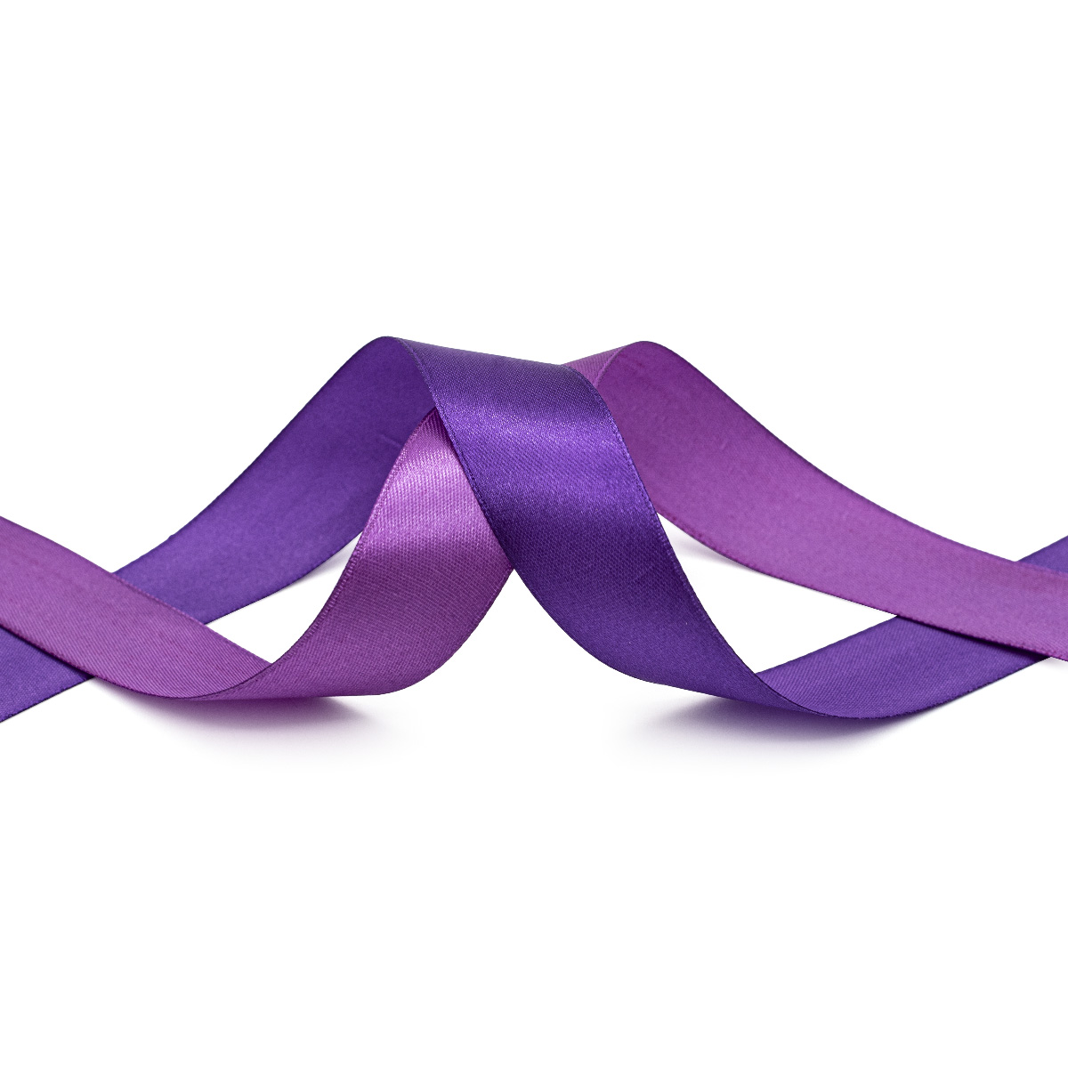 

Набор атласных лент 2,5см*32,9м, 2шт, цв. т.сиреневый /фиолетовый