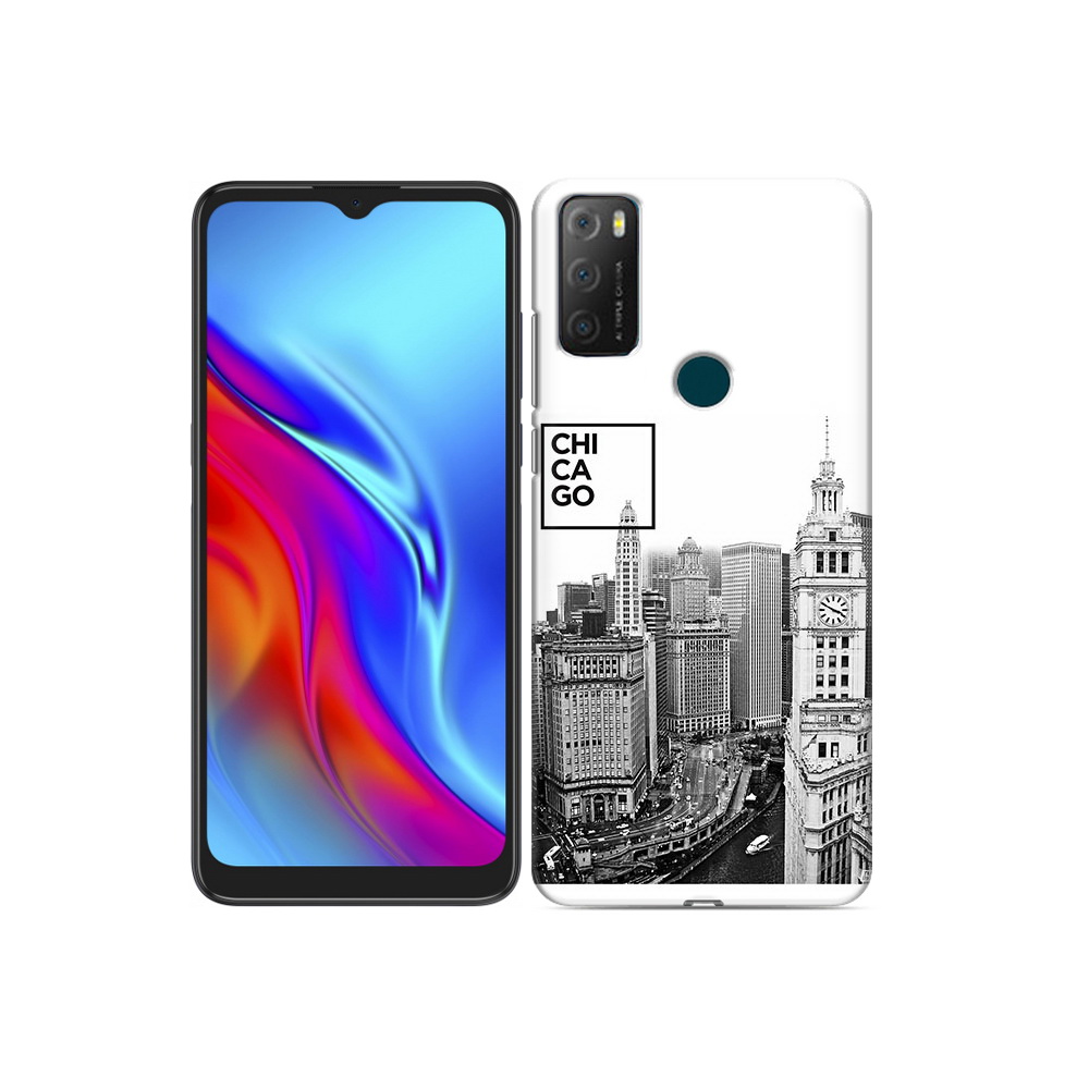 

Чехол MyPads Tocco для TCL 20e черно белый чикаго, Прозрачный, Tocco
