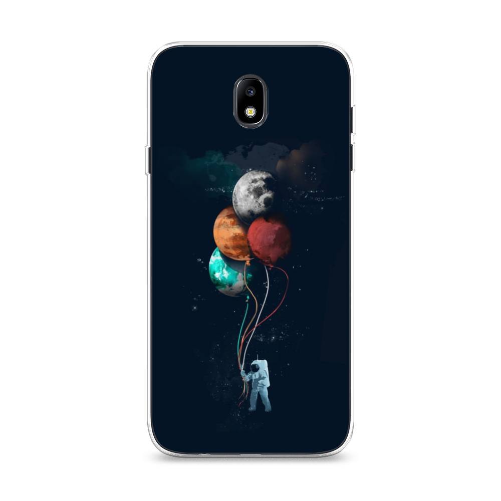 

Чехол на Samsung Galaxy J7 2017 "Космонавт с шариками", Разноцветный, 23150-4
