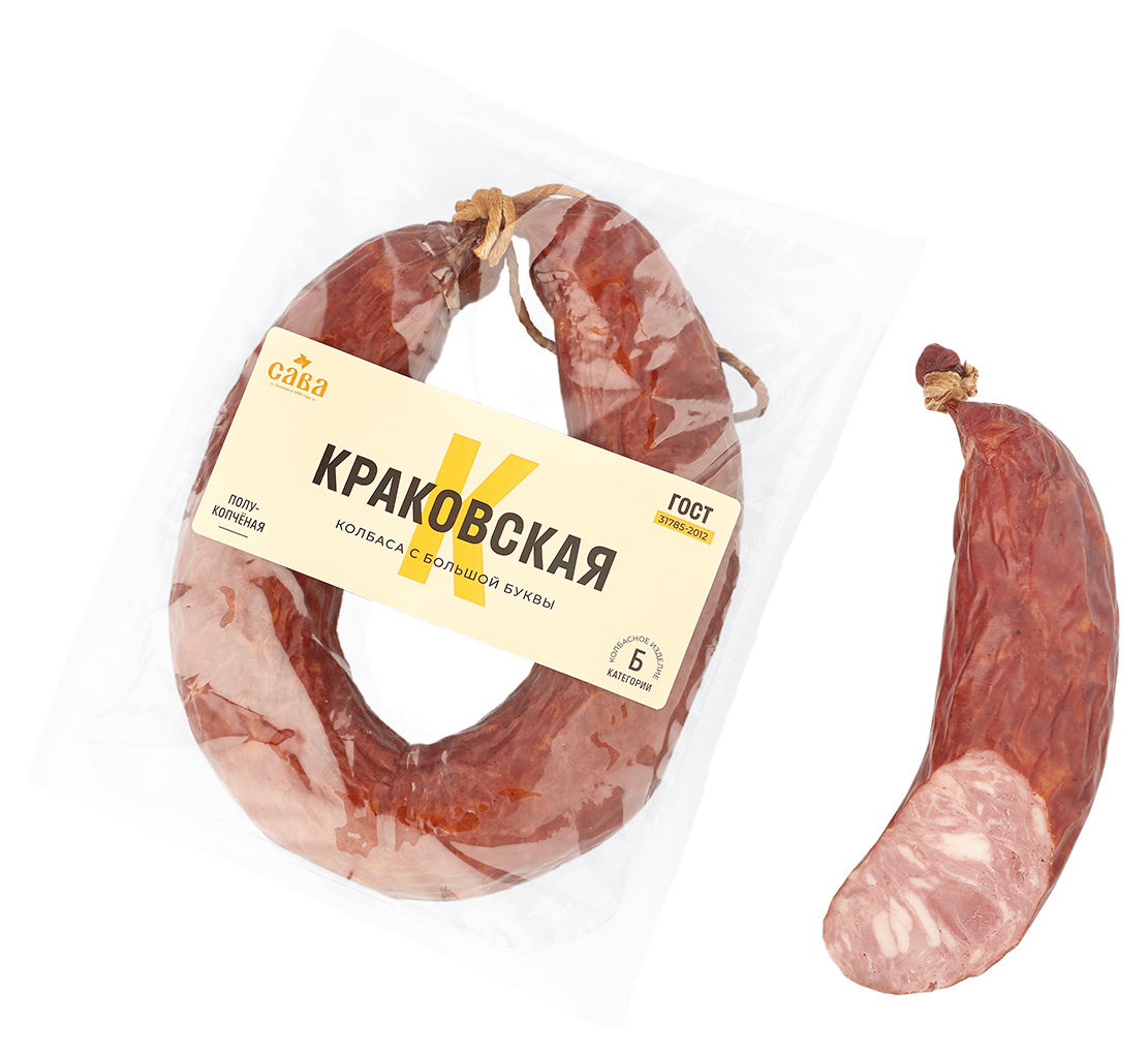 

Колбаса Сава Краковская полукопченая