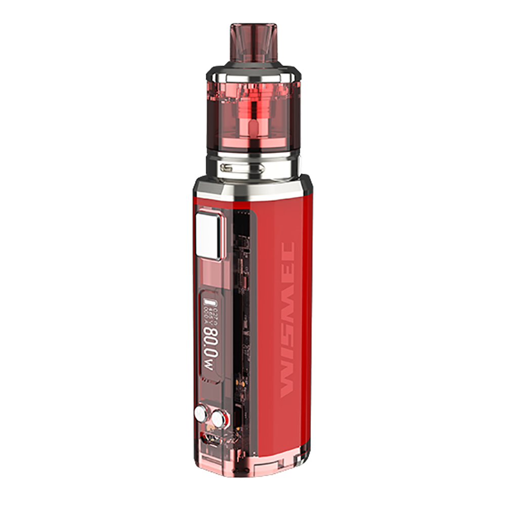 фото Набор wismec sinuous v80 (без аккумуляторов) с клиромайзером amor nse, красный