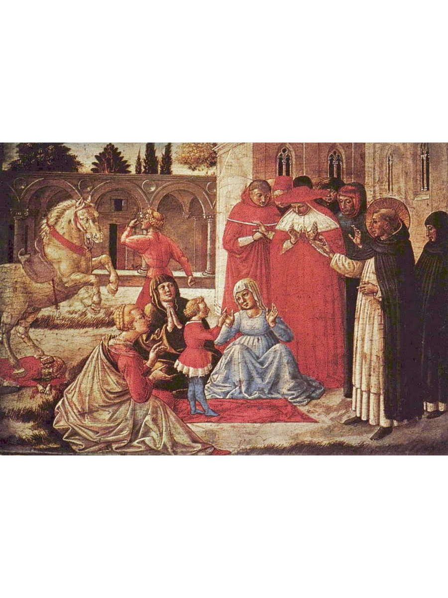 

Постер DRABS A2 Беноццо Гоццоли Алтарь Богородицы пределла. Чудо св. Доминика