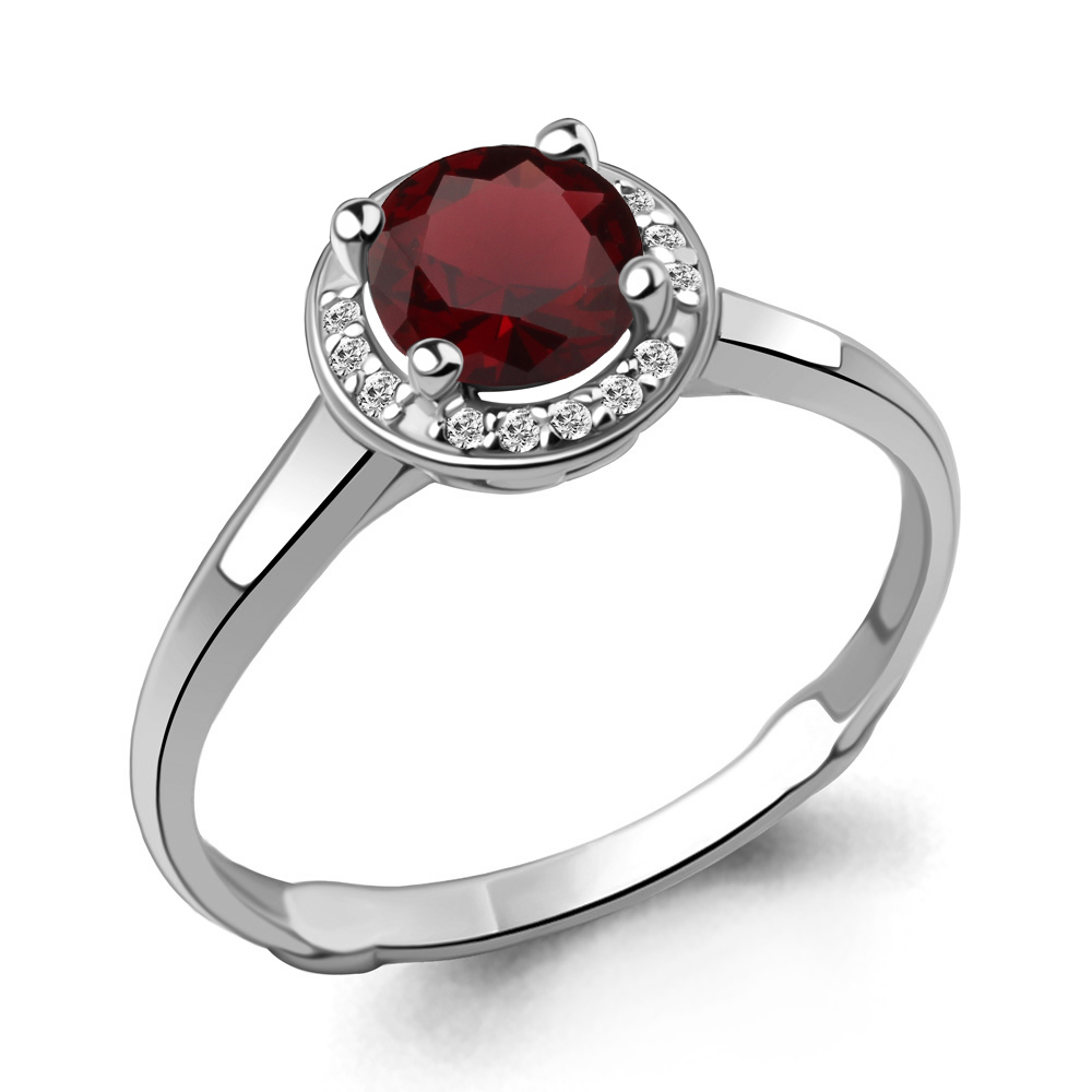 

Кольцо из серебра с гранатом Aquamarine Aquamarine 6399103А_925_р р, 6399103А_925_р