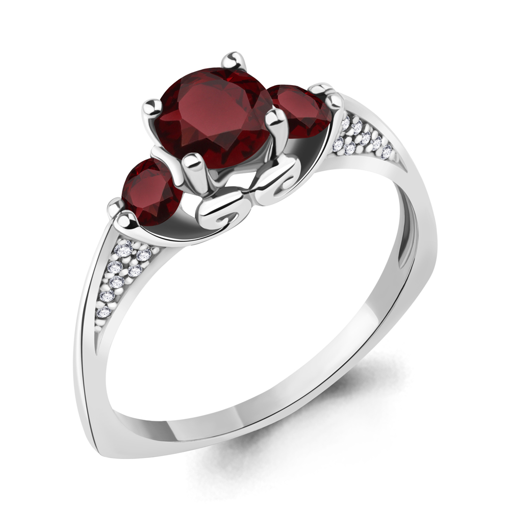 

Кольцо из серебра с гранатом Aquamarine Aquamarine 6399003А_925_р р, 6399003А_925_р