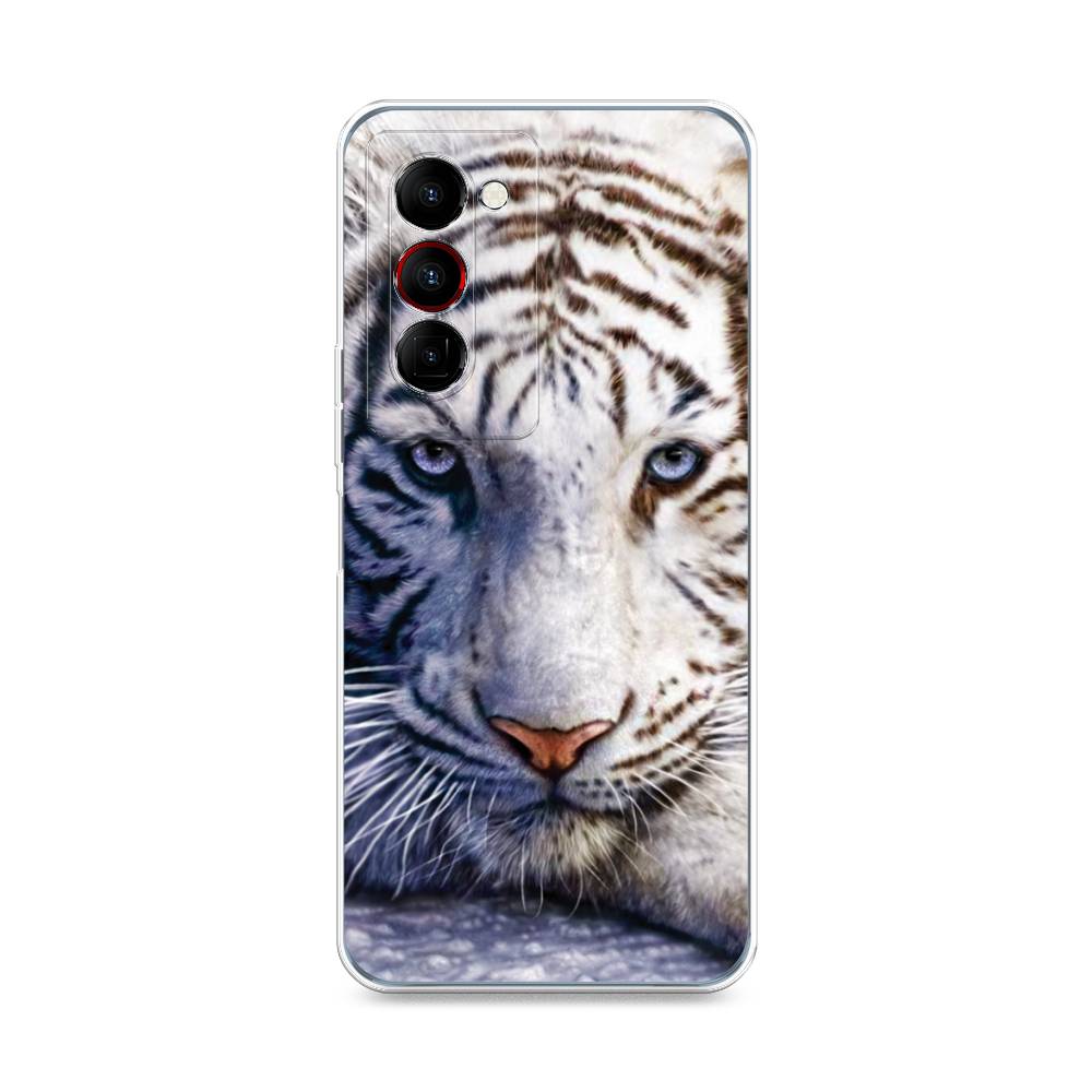 

Чехол на Tecno Camon 18 Premier "Бенгальский тигр", Коричневый;белый, 300850-1