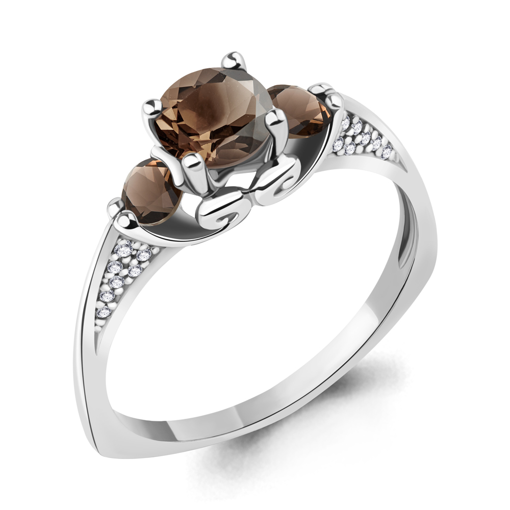 

Кольцо из серебра с кварцем Aquamarine Aquamarine 6399001А_925_р р. 19, 6399001А_925_р