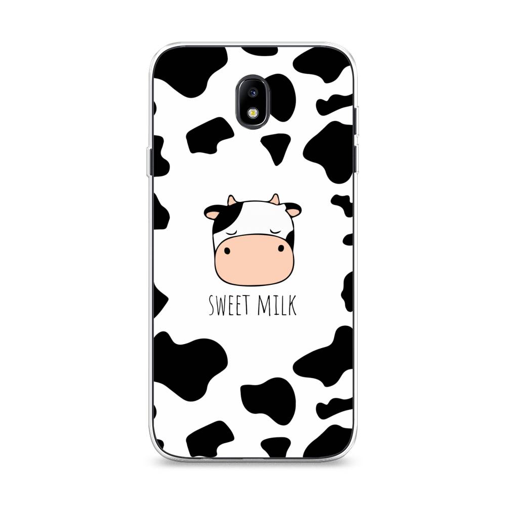 

Чехол на Samsung Galaxy J7 2017 "Sweet milk", Розовый;белый;черный, 23150-1